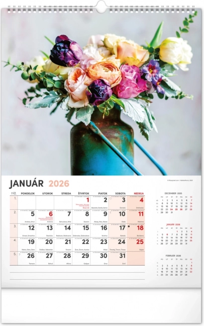 Wandkalender Blumen 2026