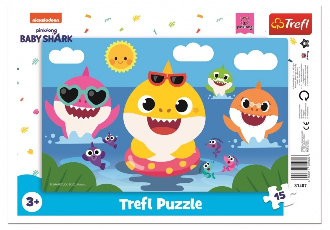 Puzzle Baby Shark: Lustige Haie 15 Teile