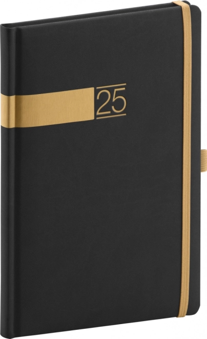 Notique Wochenkalender Twill 2025 Schwarz-Gold