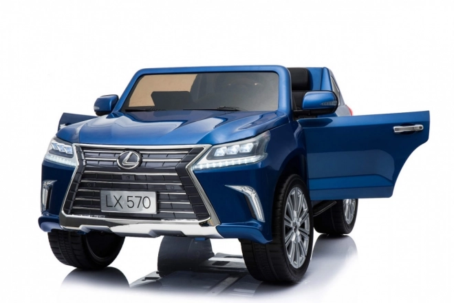 Lexus LX570 Bemaltes Auto für 2 Kinder Blau + Fernbedienung + EVA-Räder + Radio mit LED MP3