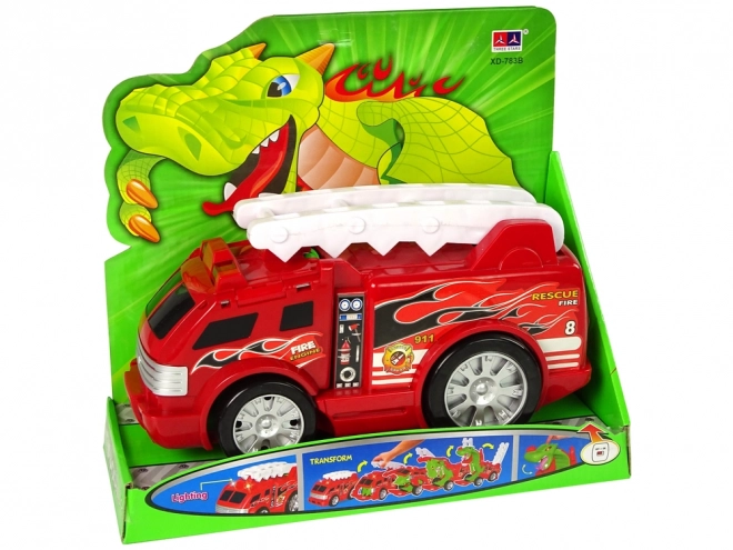 Auto Feuerwehrverband Transformation Drache 2-in-1 Feuerwehrauto