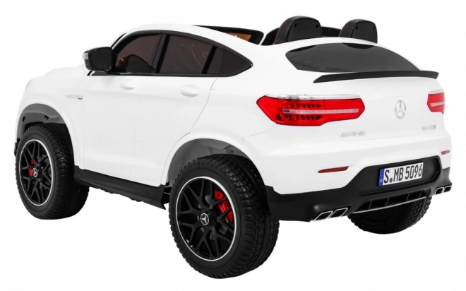 Mercedes GLC 63S Kinderauto Weiß + 4x4 + MP4 + LED + Ökoleder + Langsamer Start + EVA