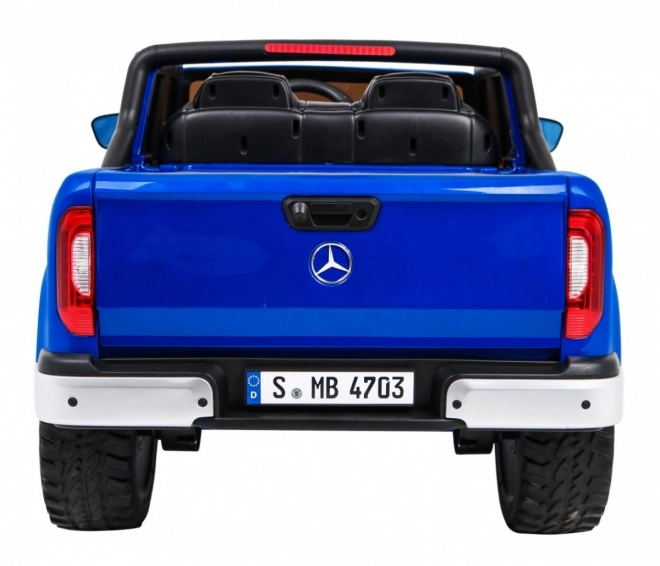 Mercedes Benz Klasse X für Kinder Blaue Farbe + Fernbedienung + 4x4 + MP4 + Gepäckträger + EVA