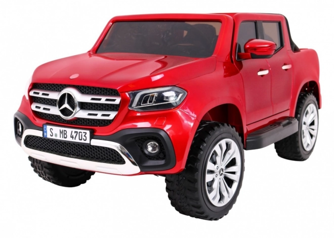 Mercedes Benz X-Klasse für Kinder Roter Lack + Fernbedienung + 4x4 + MP4 + Gepäckträger + EVA