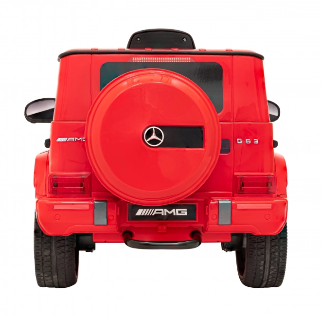 Mercedes AMG G63 für Kinder Rot + Fernbedienung + MP3 LED + Langsamer Start + EVA + Gurte