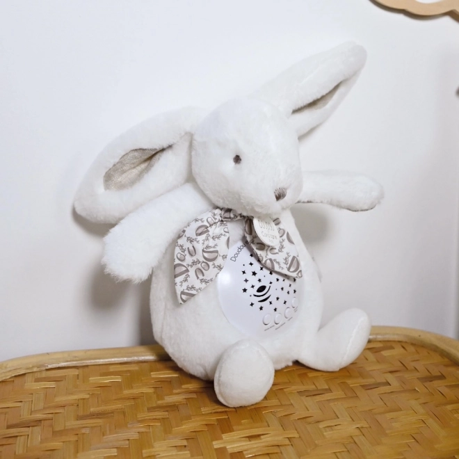 Doudou Spieluhr mit Projektion Hase Weiß