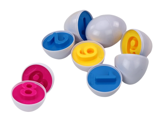 Bunte Eier mit Zahlen