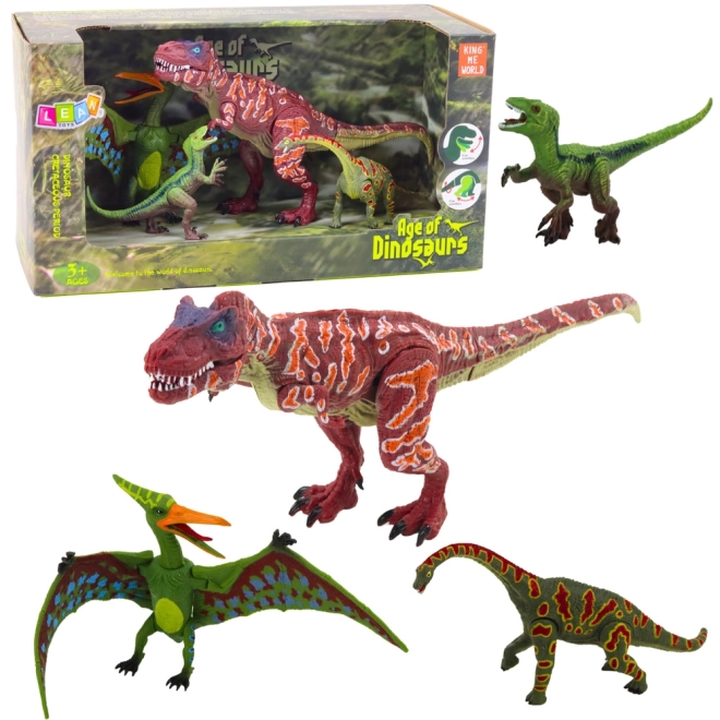 Set von beweglichen Dinosaurierfiguren 4 Stück