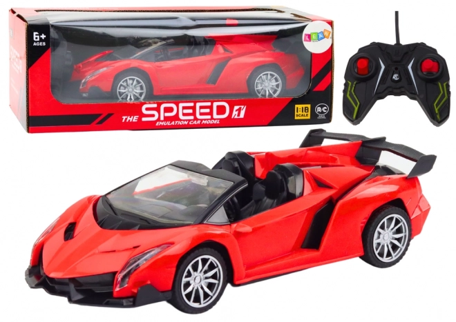 Fernbedienbares Sportauto RC 1:18 Rot