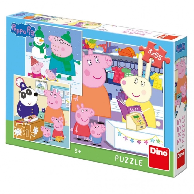 Puzzle Peppa Pig 3x55 Teile