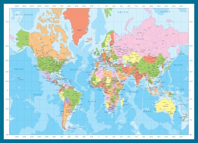 Puzzle Weltkarte – 1000 Teile EUROGRAPHICS