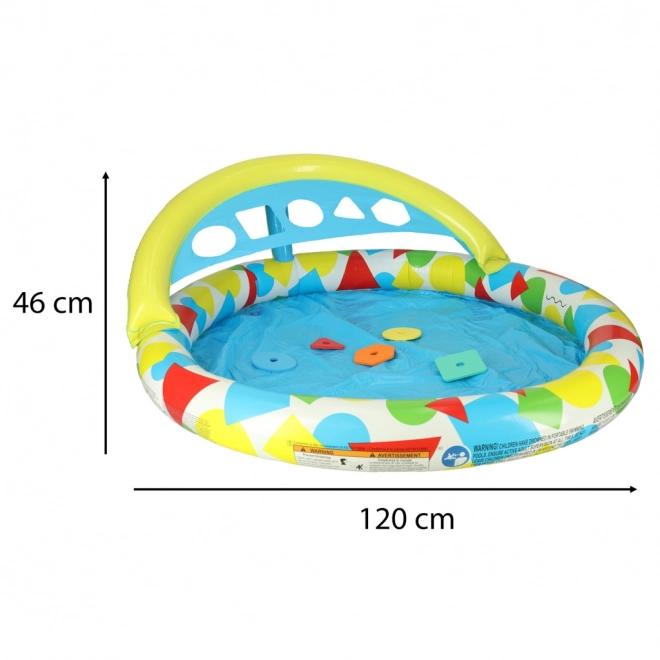 Aufblasbarer Pool mit Kissen und Formsortierer