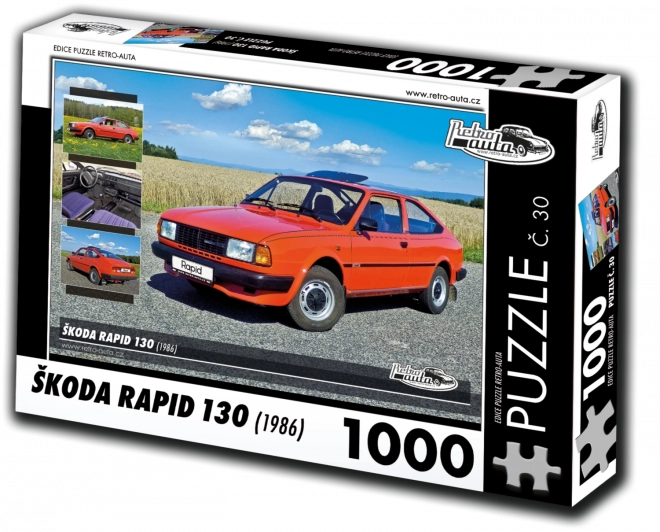 Retro Auto Puzzle Škoda Rapid 1300 1986