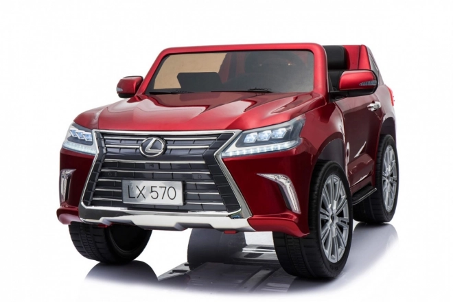 Lexus LX570 Lackiertes Auto für 2 Kinder Rot + Fernbedienung + EVA Räder + MP3 LED Radio