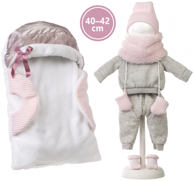 Realistische Babypuppe mit Geräuschen und weichem Stoffkörper - 42 cm