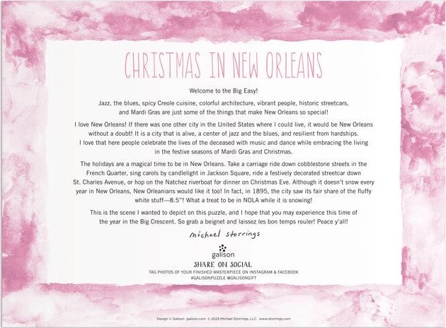 Weihnachtspuzzle New Orleans von Galison