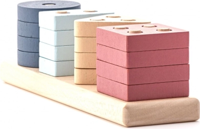 Cubika Pastell Formen-Sortierer V – Holzpuzzle 17 Teile