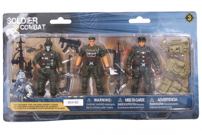 Soldatenfiguren Set mit 11 cm Figuren und Waffen