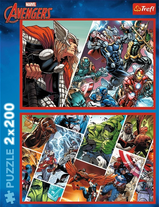 Marvel Avengers Weltbeschützer Puzzle 2x200 Teile