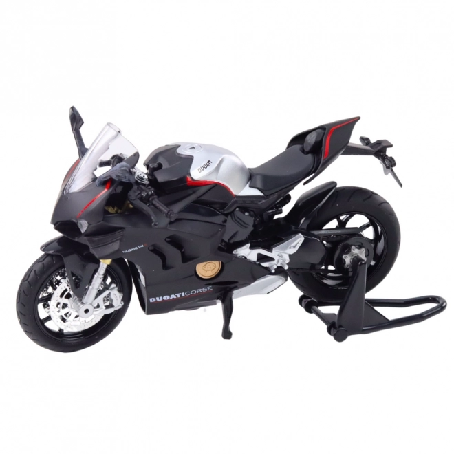 Schwarzes V4 Sportmotorrad aus Metall