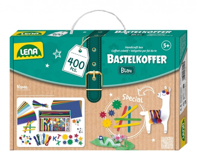 Kreativer Bastelkoffer für Kinder, Blau