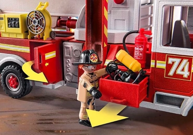 City Action Feuerwehrwagen US Tower Ladder Set