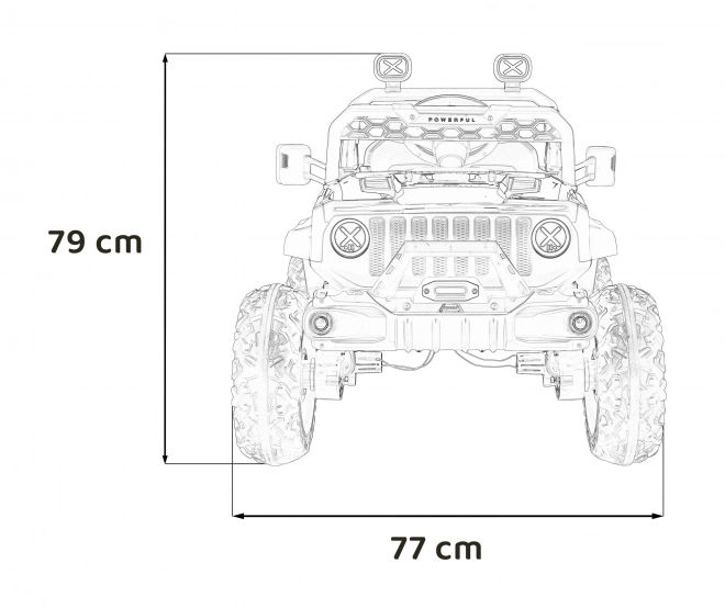 Elektrischer Kinder-Geländewagen Speed weiß
