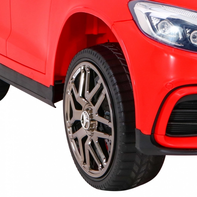 Mercedes Benz GLC63S für Kinder Rot + Fernbedienung + Antrieb 4x4 + MP3 LED + EVA + sanfter Start
