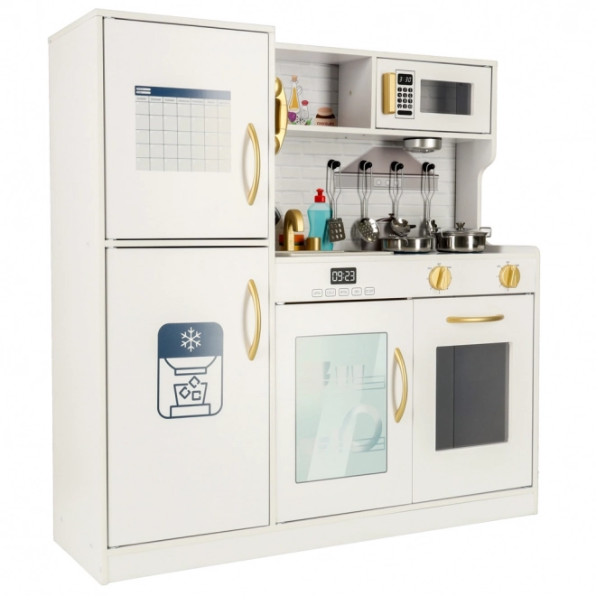 Kinderküche Holz mit Kühlschrank und LED-Licht