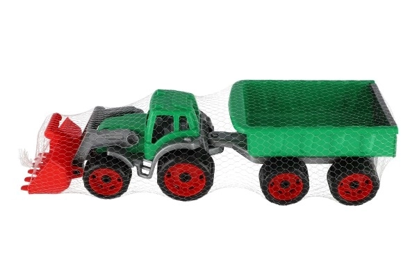 Bunter Traktor mit Anhänger und Schaufel für Kinder