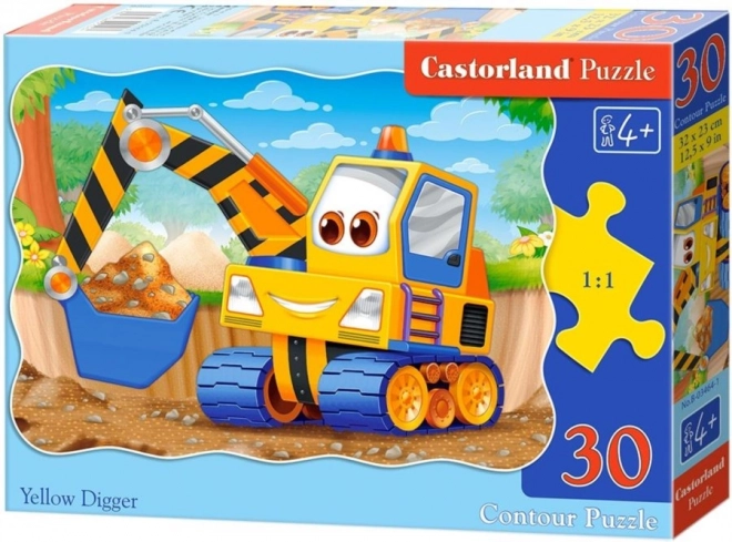 Puzzle 30 Teile Gelber Bagger