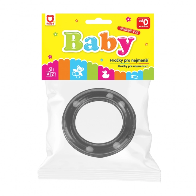 Schwarz Babyrassel Ring