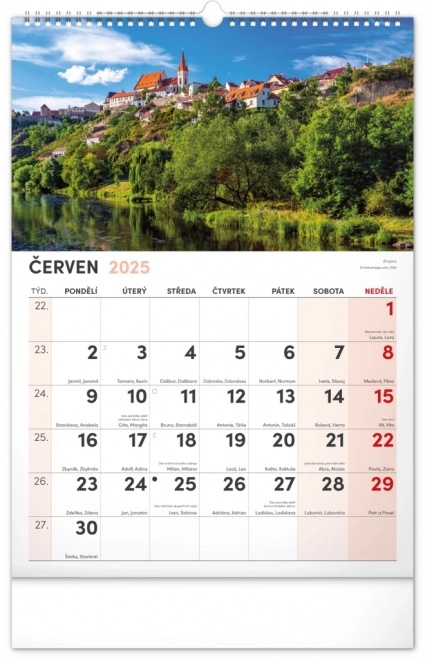 Notique Wandkalender Malerische Ecken von Tschechien 2025