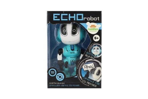 Robot ECHO 12cm, blau, mit Licht und Ton