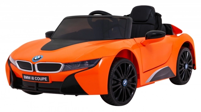 BMW I8 Lift Batteriefahrzeug Orange + Fernbedienung + Langsamer Start + 3-Punkt-Gurte + MP3 USB + LED-Diode