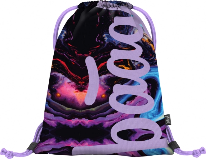 BAAGL Core Marble Schultaschen-Set: Rucksack, Federmäppchen, Beutel