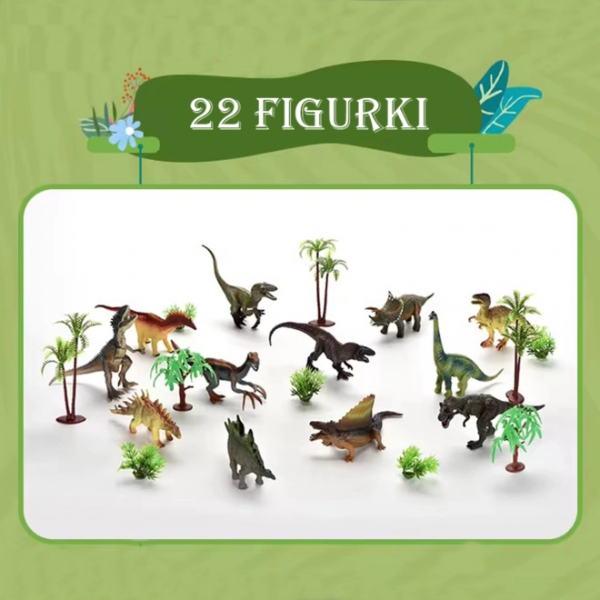 Woopie Dinosaurierpark Set Figuren mit Spielmatte und Zubehör