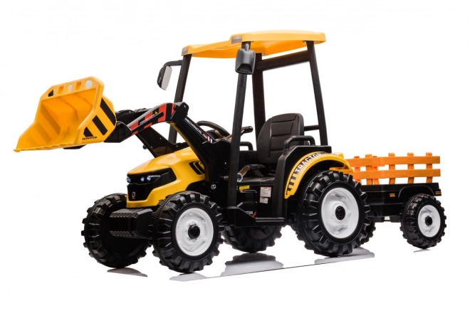 Kindertraktor mit Anhänger Gelb