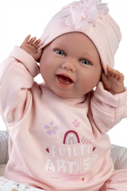Llorens realistische Baby-Puppe mit Geräuschen und weichem Stoffkörper 42 cm