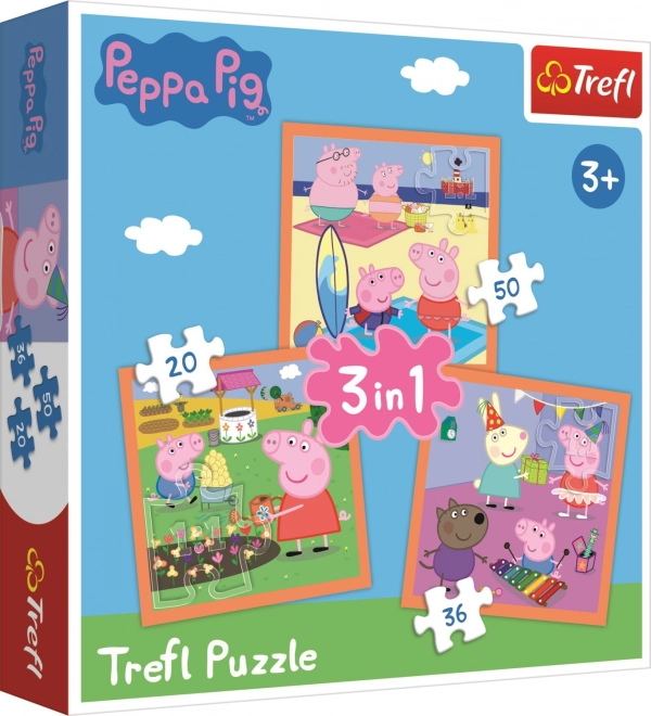 Trefl Puzzle Peppa Wutz: Fantastische Ideen 3-in-1