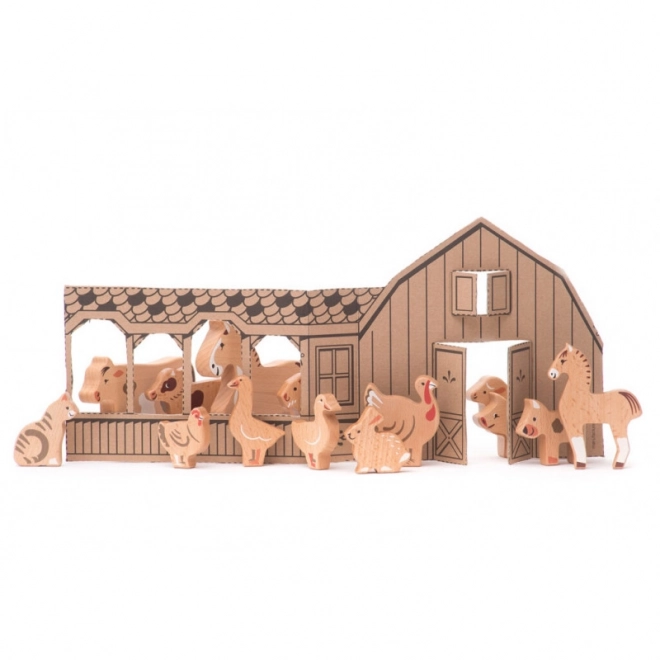 Bauernhof-Tiere Set aus Holz