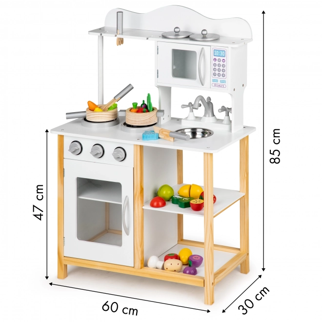 Kinder Holzspielküche mit Zubehör von Ecotoys