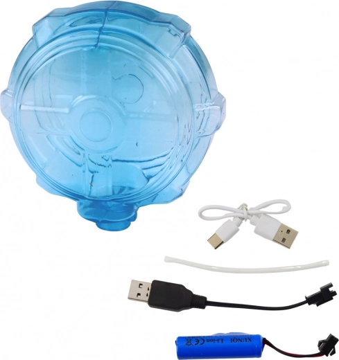 Wiederaufladbarer Akku und USB-Kabel im Lieferumfang