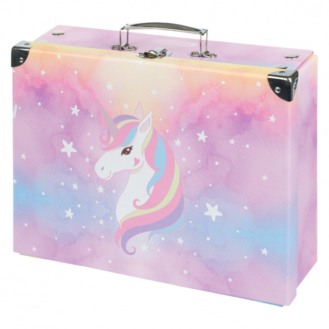 Baagl Faltbarer Schul-Koffer Rainbow Unicorn