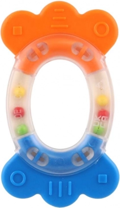 Rassel und Beißring Oval Kunststoff Silikon