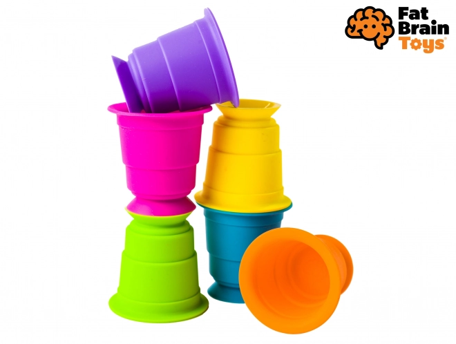 Fat Brain Saugnapfbecher Suction Kupz 6-teiliges Set