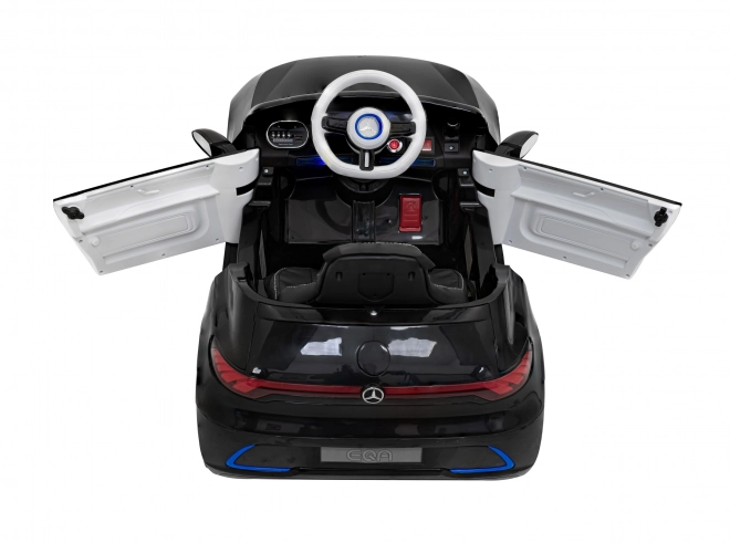 Mercedes Benz AMG EQA für Kinder schwarz + Fernsteuerung + 5-Punkt-Sicherheitsgurte + EVA + MP3-Display + LED-Leuchte