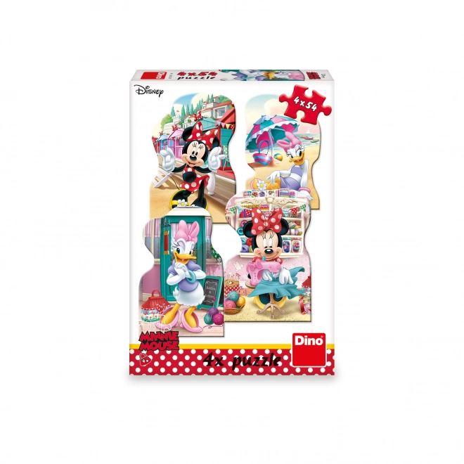 Puzzle Minnie und Daisy im Sommer 4x54 Teile