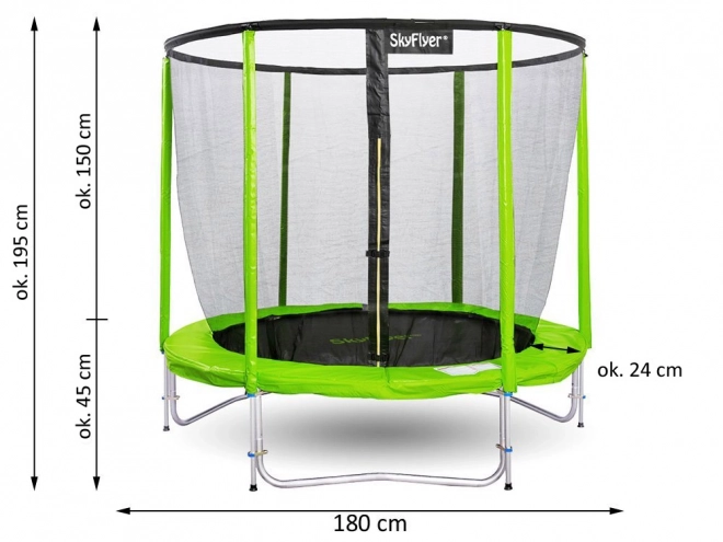 Trampolin SkyFlyer Ring 2in1 180cm mit Leiter