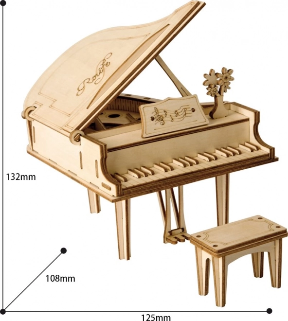 RoboTime Holz 3D Puzzle Großes Klavier